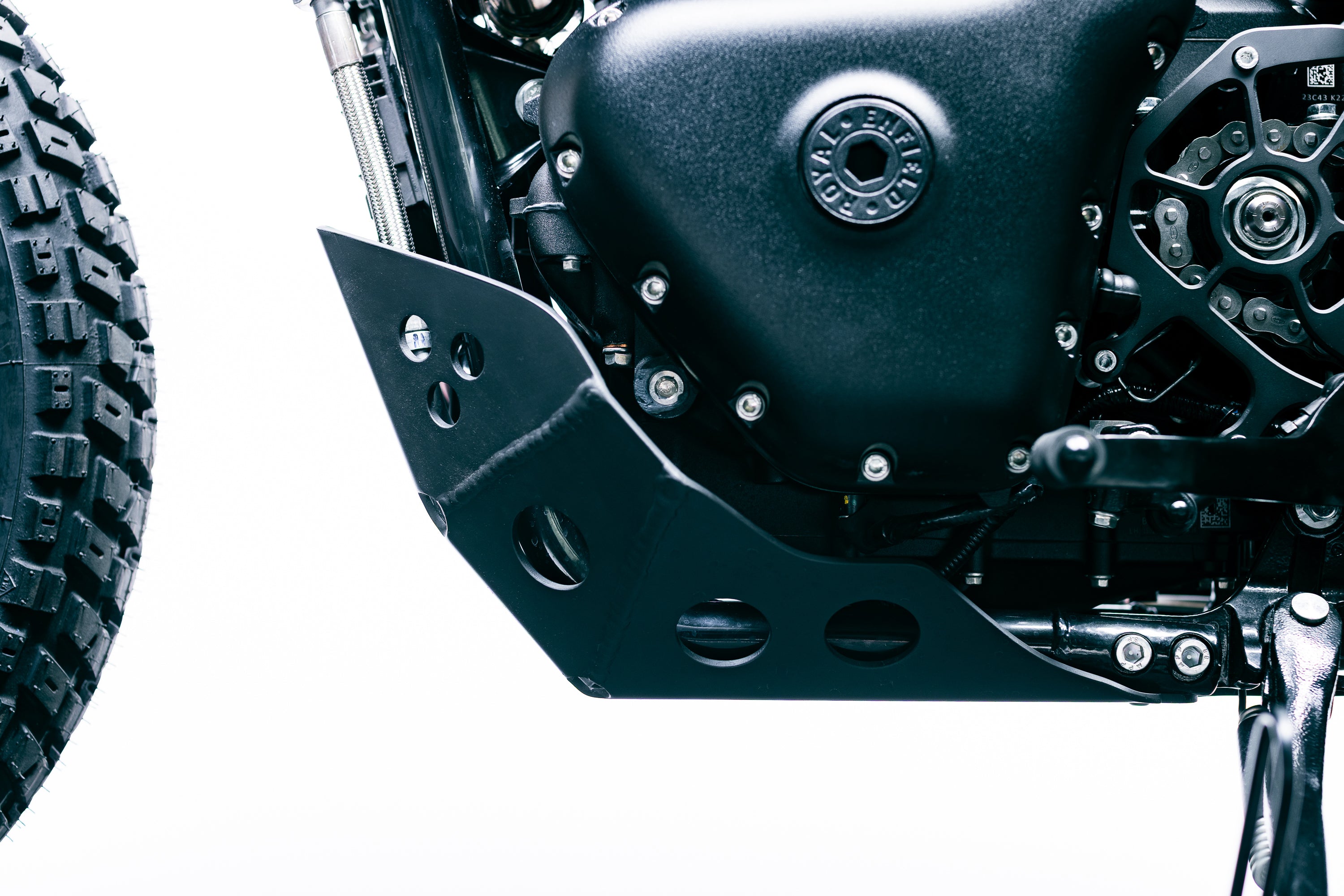 Skid plate and exhaust for Royal Enfield 650 Bear